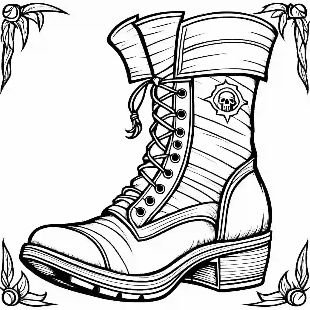 Pirate Boots coloring pages